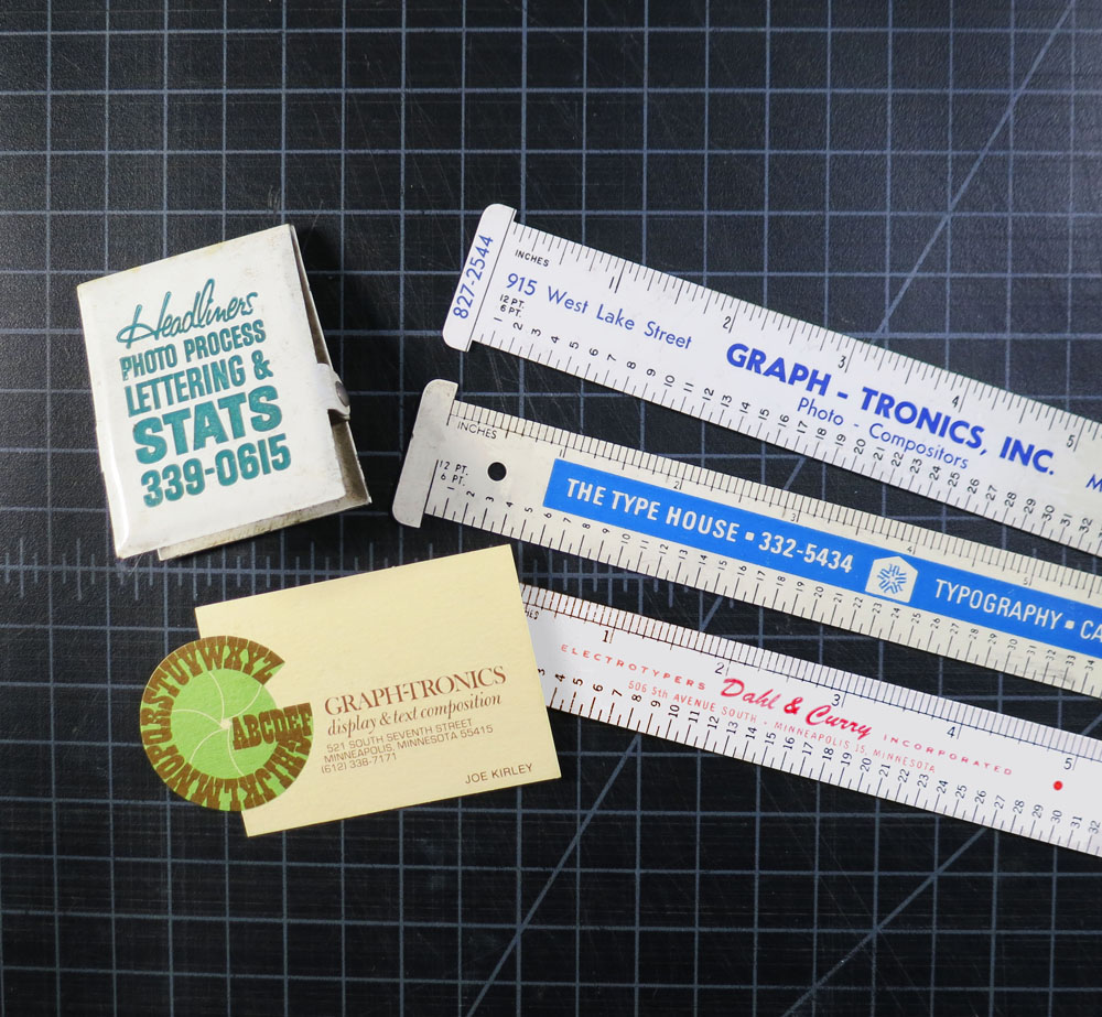 Minneapolis typestting company rulers
